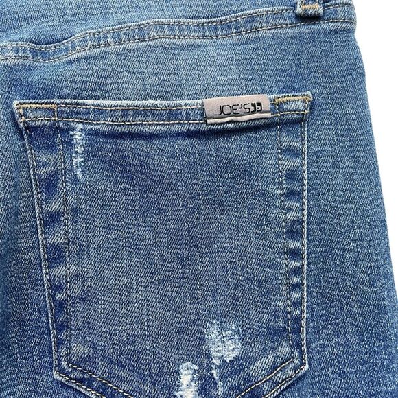 Joe’s Jeans High Rise Wide Leg Distressed Jean in Belenos Medium Wash Size 26 - Picture 9 of 14